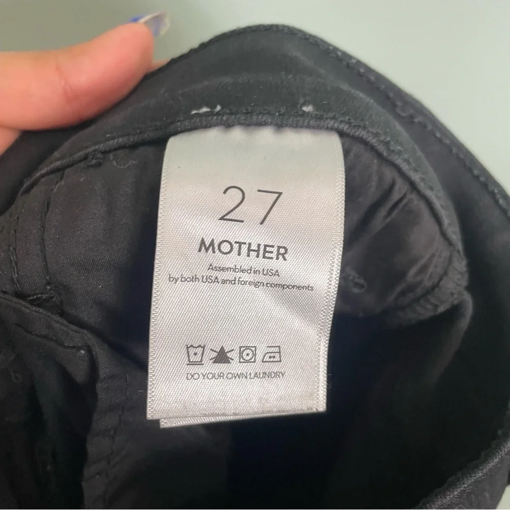 MOTHER The Hustler Ankle Fray Not Guilty Black Size 27 Straight‎